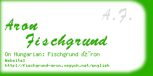 aron fischgrund business card